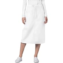 Adar Universal Scrub Skirts for Women - Mid-Calf Drawstring Scrub Skirt