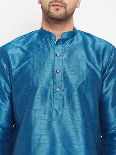Image of VASTRAMAY Men's Cotton Silk Blend Kurta-New