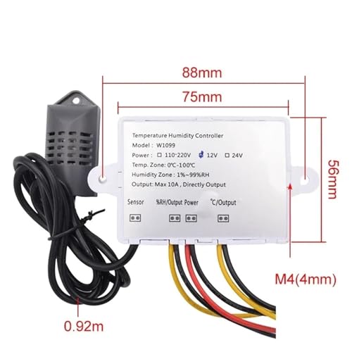 Hygromètre thermomètre W1099 capteur couveuse incubateur connecté 220V - 8