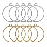 YARNOW 10 Unidades Biseles Abiertos Redondos de Acero Inoxidable para Resina Base para Gema, Accesorio Versátil para Manualidades y Fabricación de Joyería DIY