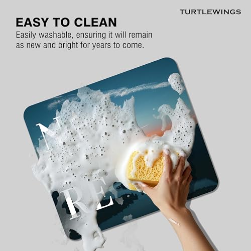Image of TURTLEWINGS | Mousepad |Nature Mousepad - 22x18 cm, 3mm Thick | Abstract Design Non-Slip Rubber Base | Office, Study & Gaming Use | Premium Smooth Surface 2 (Design 01)