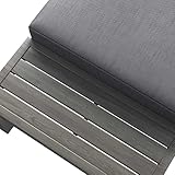 Gartenlounge Loungegruppe 3-teilig aus Aluminium mit Polstern in Grau Loungemöbel - 5