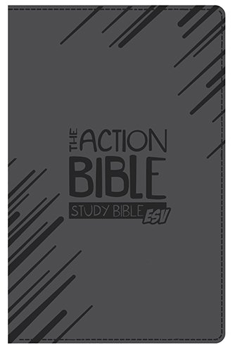 The Action Bible Study Bible ESV: English Standard Version, Virtual Leather, Slate Gray