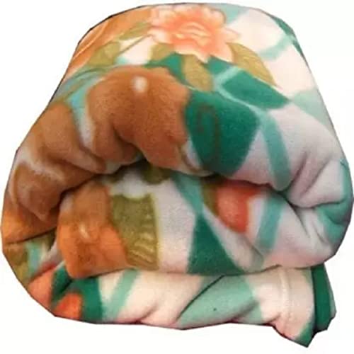 Image of Single Bed Diamond Design Printed Polar Fleece Ac Blanket Size - 60 * 90 inch, Color-Green