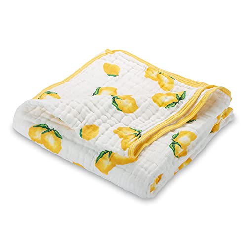 LollyBanks Muslin Baby Quilt, 100% Cotton Baby Blanket for