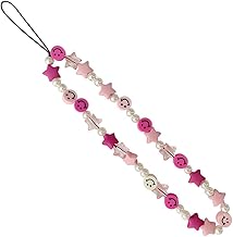 GS-Smiley-Face-Beaded-Phone-Lanyard-Wrist-StrapRainbow-Clay-Beads-Pearl-Car-Key-Camera-Decoration-Br