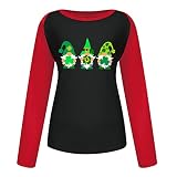 LpQsy Sweater Damenen Schule Longtops Baumwolle Buchstabenmuster Sweater Damen Taillierte Oversize Frühling Rundhals Soft Langarm Modern Schwarz