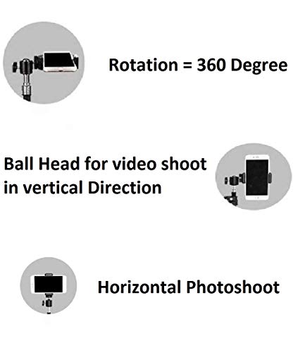 Image of GiftMax 1 /4 inch Black 360 Ball Head Bracket /Holder /Mount for DSLR Camera Tripod Ballhead Stand Support Adapter (1 Piece)