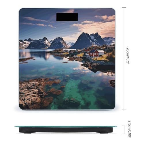 Báscula digital Norway Islands con pantalla LCD grande miniatura 2