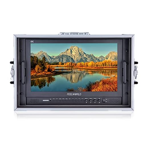 FEELWORLD 4K173-9HSD-CO 43.9 cm 4K Ultra UHD 1920x1080 LCD 16:9 capa portátil com SDI HDMI YPbPr DVI AV para câmera de conferência esportiva casamento