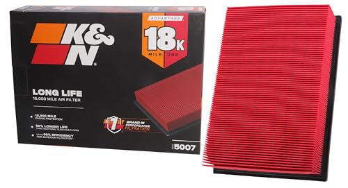 K&N Engine Air Filter: Long Life 18,000 Mile Replacement Air Filter: Compatible with 2012-2019 Chevy/Buick/Opel/Vauxhall (Trax, Encore, Mokka), KNA-5007