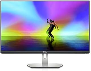Dell S2721H 27-inch Full HD 1920 x 1080p, 75Hz IPS LED LCD Thin Bezel Adjustable Gaming Monitor, 4ms Grey-to-Grey Response Time, Built-in Dual Speakers, HDMI ports, AMD FreeSync, Platinum Silver