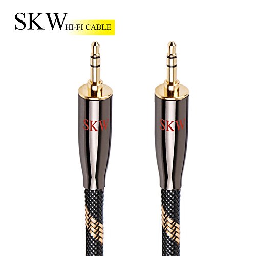 SKW Audiophiles AUX Cable 3.5mm Male to Male with OD 6.8mm Stereo Audio