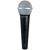 GLS Audio Vocal Microphone ES-58-S & Mic Clip - Professional Series ES58-S Dynamic Cardioid Mike Unidirectional (With On/Off Switch)
