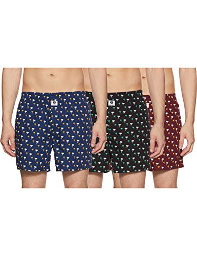 Image of Amazon Brand - Symbol Men 100% Cotton Boxer Shorts in Regular Fit (Pack of 3)