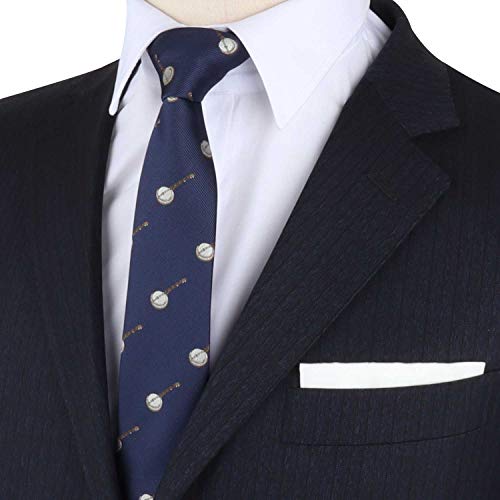 Auscufflinks Banjo Ties For Him | Skinny Neck Ties For Men | Bday Present For Dad Anniversary Present For Husband (Banjo) #TOP6