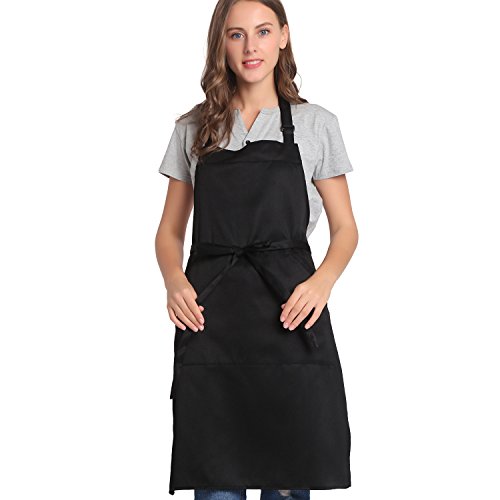 [BIGHAS] 首掛け シンプルエプロン 透けない ホコリが付きにくい