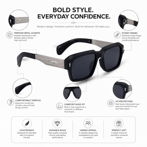 Image of Bagan UV Protected Driving Pilot Gradient Square Plastic Body Sunglasses for Men and Women
