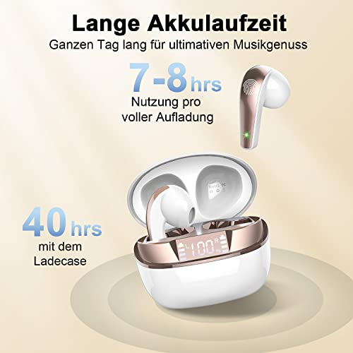 2023 Bluetooth Kopfhörer Kabellos, in Ear Kopfhörer Bluetooth 5.3 mit HD Mikrofon, 40H HiFi Stereo Noise Cancelling… - Image 6