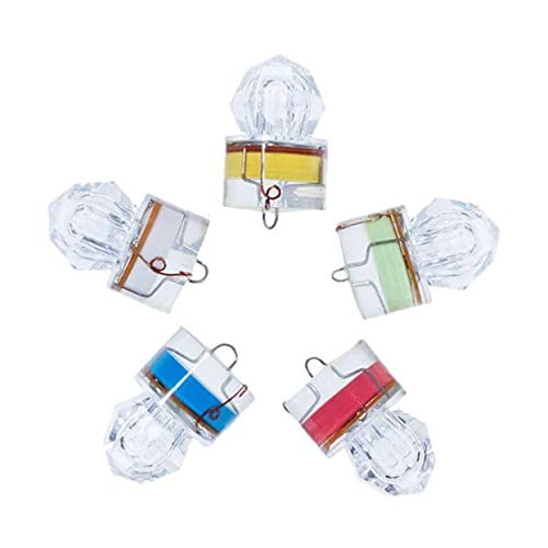 Happyyami 5pcs Fish lamp LED Underwater Night Underwater Lights LED Attractive Light Fishing Bait Fishing Lure Light Fishing Rod Fishing Gear LED Fishing Tackle Bait Lights Bait Fishing