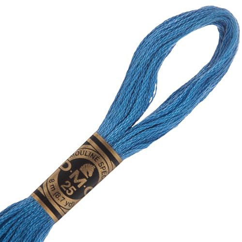 Image of Hobby Lobby DMC Cotton Embroidery Floss - 826 Medium Blue, Set of 12