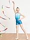 Gogokids Mädchen Drei Teiliges Gymnastikset, Ärmelloser Gymnastikanzug mit Shorts und Haarband, Ballett Tanzender Leotard Gymnastik Outfit mit Funkelnde für Mädchen, Ärmellose Trikots für 8-9 Jahre