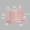 SUPTIDY Bureau-organizer met 5 etages, met handvat en afneembare pennenhouders, netpapier/bestandsorganizer voor het bureau, papieren brievenbak, organizer voor kantoorbenodigdheden (paars
