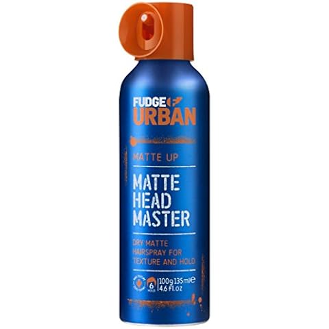 Fudge Urban Texturising Hair Spray for Men, Matte Headmaster Hairspray, Matte Look, Medium Hold, Adds Texture and Matte Finish, 135 ml Cover