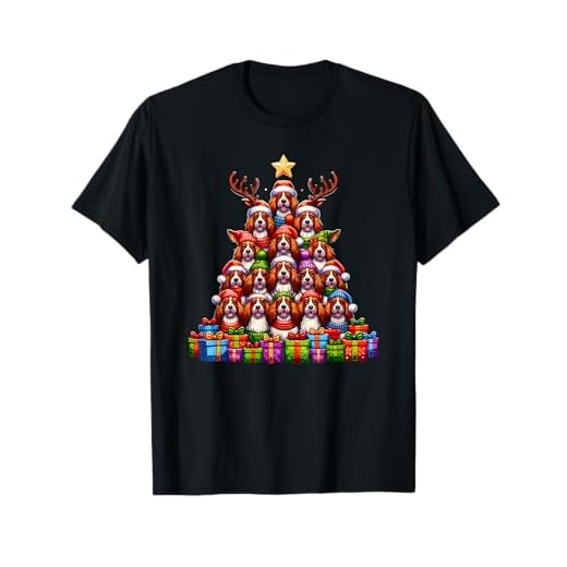 Christmas Tree Petit Basset Griffon Vendéen PBGV T-Shirt