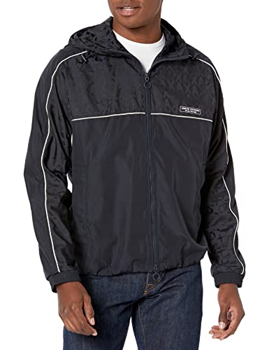 Armani Exchange Herren Allover Jacquard Ax Jacke, D. Navy/Black Word, M