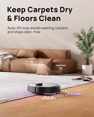 Image of 3i P10 Ultra Robot Vacuum and Mop Combo, 18,000 Pa Suction, Self-Emptying, Auto-Extending Edge Mopping, 140℉ Hot-Water Self-Cleaning, LiDAR Navigation, Automatic TangleCut for Pet Hair, 4 Carpet Modes