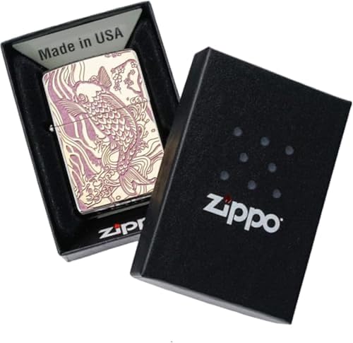 Encendedor Zippo de aceite doble cara latón dorado miniatura 5