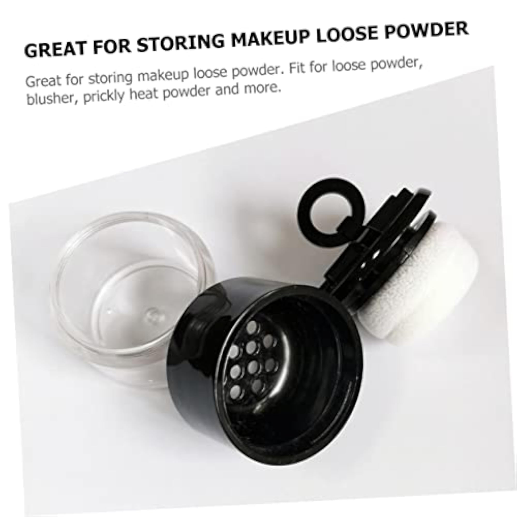 2pcs Portable Loose Powder Container Puff Box