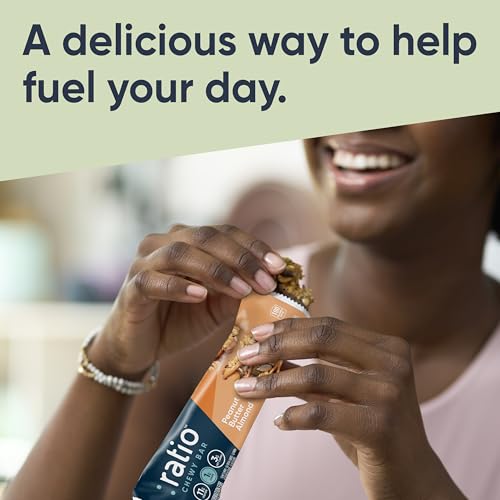 :Ratio Ratio Chewy Protein Bar, Peanut Butter Almond, 11G Protein, Keto Friendly thumb #3