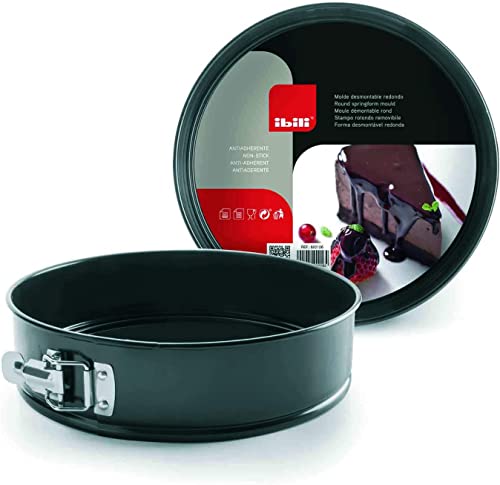 Miniatura 7 de IBILI 820122 Molde desmontable Moka, Chapa acero antiadherente, Libre de PFOA, Negro, 22 cm