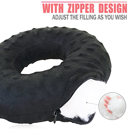 Ear Hole Piercing Pillows For Ear Pain Side Sleeping Cnh Pillow Pressure Sore Pain Relief Ear Guard Tinnitus Lifesaver Support Neck Head, Dot Black #TOP3