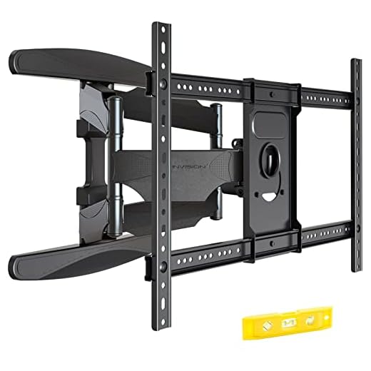 Invision TV Wandhalterung - Ultrastarker Doppelarm - Schwenkbar Neigbar für 94 - 178 cm (37 - 70 Zoll) - Halterung für LED LCD Fernseher - VESA 200x200 - 400 x 600 inklusive (HDTV-DXL)
