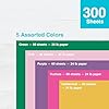 PrintWorks Floral Paper 8.5" x 11" - 300 Sheets - 5 Assorted Colors - Ideal for School & Craft Projects - Made in The USA - 20 lb/75 GSM & 24 lb/89 GSM - Printer Compatible Flower Paper (00607) #3