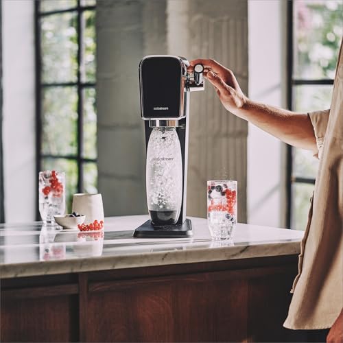 Foto von SodaStream Wassersprudler ART mit CO2-Zylinder und 1x 1L spülmaschinenfeste Kunststoff-Flasche, Höhe 44cm, Schwarz, 44 cm