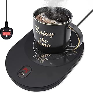 PYXISTIFY Coffee Mug Warmer  Electric Coaster with 5 Temp Gears up to 203  (95 )  12 hrs Auto Shutoff & Waterproof Plate for Heating Tea, Cocoa, Milk  Smart Gravity Beverage Warming  Office Gift