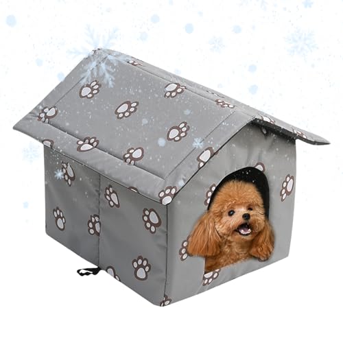 Teksome Hundehöhle kleine Hunde, Katzenhöhle große Katzen, Hundehaus drinnen Indoor, Hundehütte Stoff, Katzenhaus Winterfest, Kuschelhöhle Hund, Schlafhaus Haustierhaus zuhause, S/M