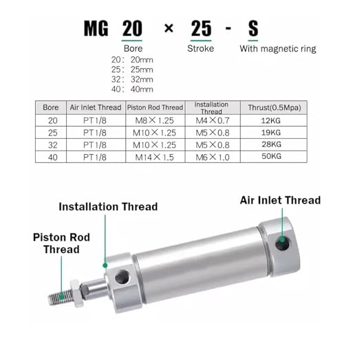 Vérin pneumatique 40mm performant pour automatisme précis - 7