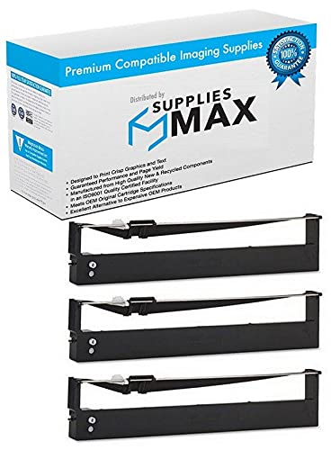 SuppliesMAX Compatible Replacement for IBM 4247 Model V/X03/Z03/4249 Series Black Printer Ribbons (3/PK) (1053685_3PK)