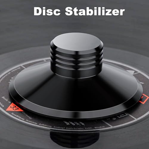 Stabilizzatore per Giradischi LP, Peso in Metallo per Dischi in Vinile con Base Protettiva Antiscivolo – Stabilizzatore Record per Giradischi Analogici, Accessorio per Audiofili e Collezionisti