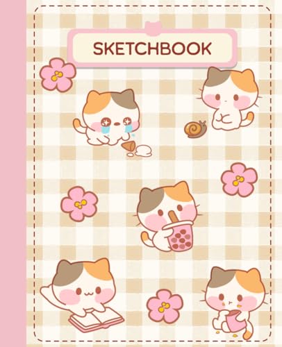 Sketchbook: Cute Cats Kawaii Sketch Book and Drawing Notebook for...