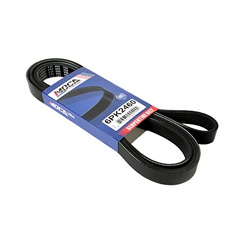 Image of MOCA 6PK2460 EPDM Serpentine Belt for 90-95 Chevy K2500 /K1500 5.0L 5.7L & 90-96 GMC C2500 /K2500 5.7L & 10-12 Land Rover LR4 5.0L
