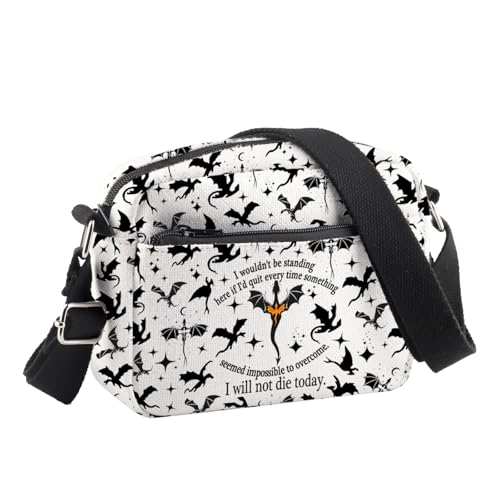 BDPWSS Fourth Book Merchandise Fourth Book Fan Crossbody Bag Basgiath War Gift I Will Not Die Today Dragon Rider Gift