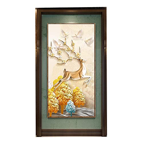 Broderie au point de croix diamant 5D wapiti : kit complet de diamond painting strass 40x100cm