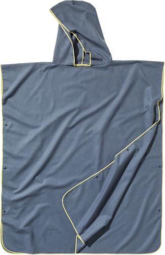 Poncho microfibre gris ultralégère pour se changer facilement à la plage