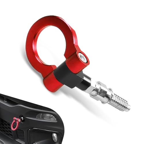 Bawkars Car Front Bumper Tow Hook, Metal European Screw-on Trailer